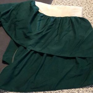 Green twin bed skirt
